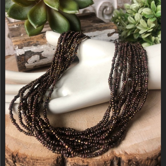 Jewelry Silpada Bronze Seed Bead Necklace Poshmark